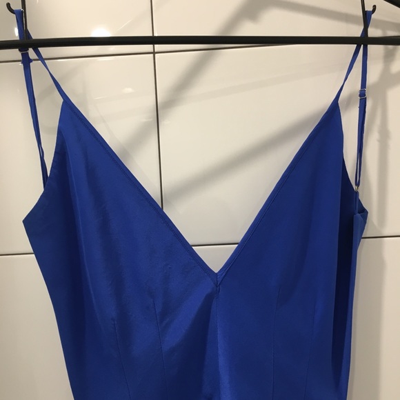 Emerson thorpe blue silk backless dress size s - Picture 4 of 7